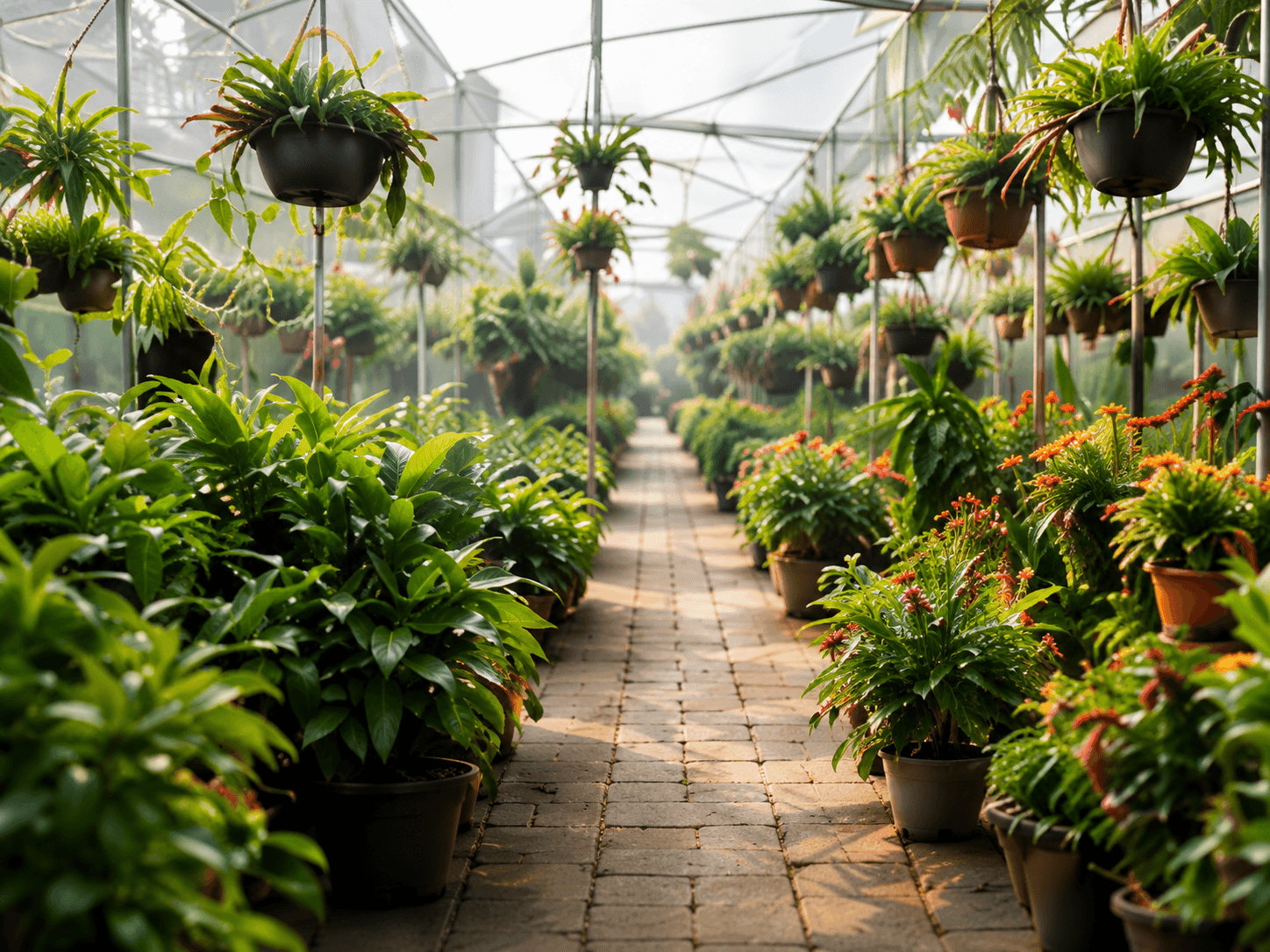 Greenhouse at Baroda Roses Farm
